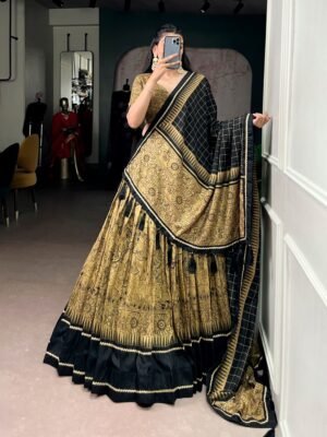 this silk paithani lehenga choli is where traditional zari weaving meets graceful lace borders crafted for moments that deserve royalty