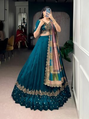 this silk paithani lehenga choli is where traditional zari weaving meets graceful lace borders crafted for moments that deserve royalty