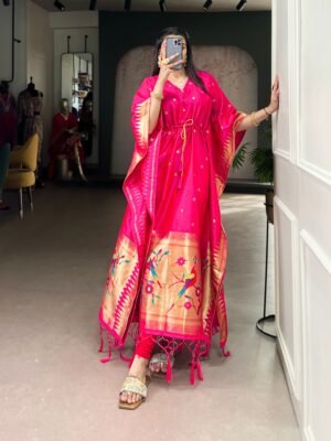 drape yourself in royal comfort jacquard kaftans made to shine in every moment nnk3802prl (copy)