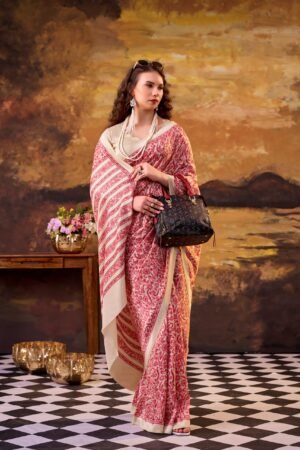 timeless tussar silk with graceful prints a saree that speaks elegance in every drape ynf7014slm