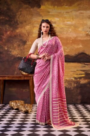 timeless tussar silk with graceful prints a saree that speaks elegance in every drape ynf7014slm