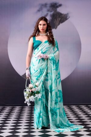 elegance detailed in pearls this satin saree with a delicate lace border brings softness, shine, and timele ss grace together ynf7005pnk