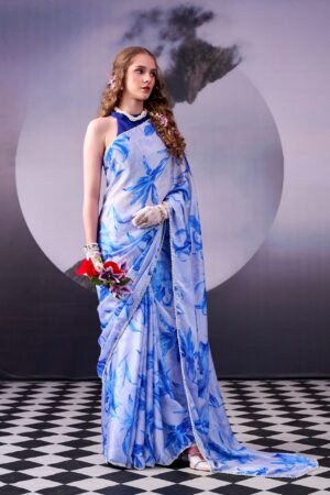 elegance detailed in pearls this satin saree with a delicate lace border brings softness, shine, and timele ss grace together ynf7005pnk