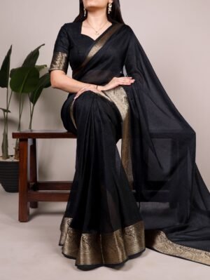 lightweight, soft, and irresistibly smooth this marsh mello saree is designed for women who adore comfort without compromising on style ynf7908blk