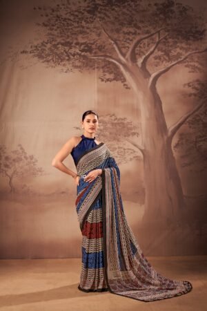 soft elegance meets everyday grace in this beautifully printed poly mal cotton saree ynf7201red